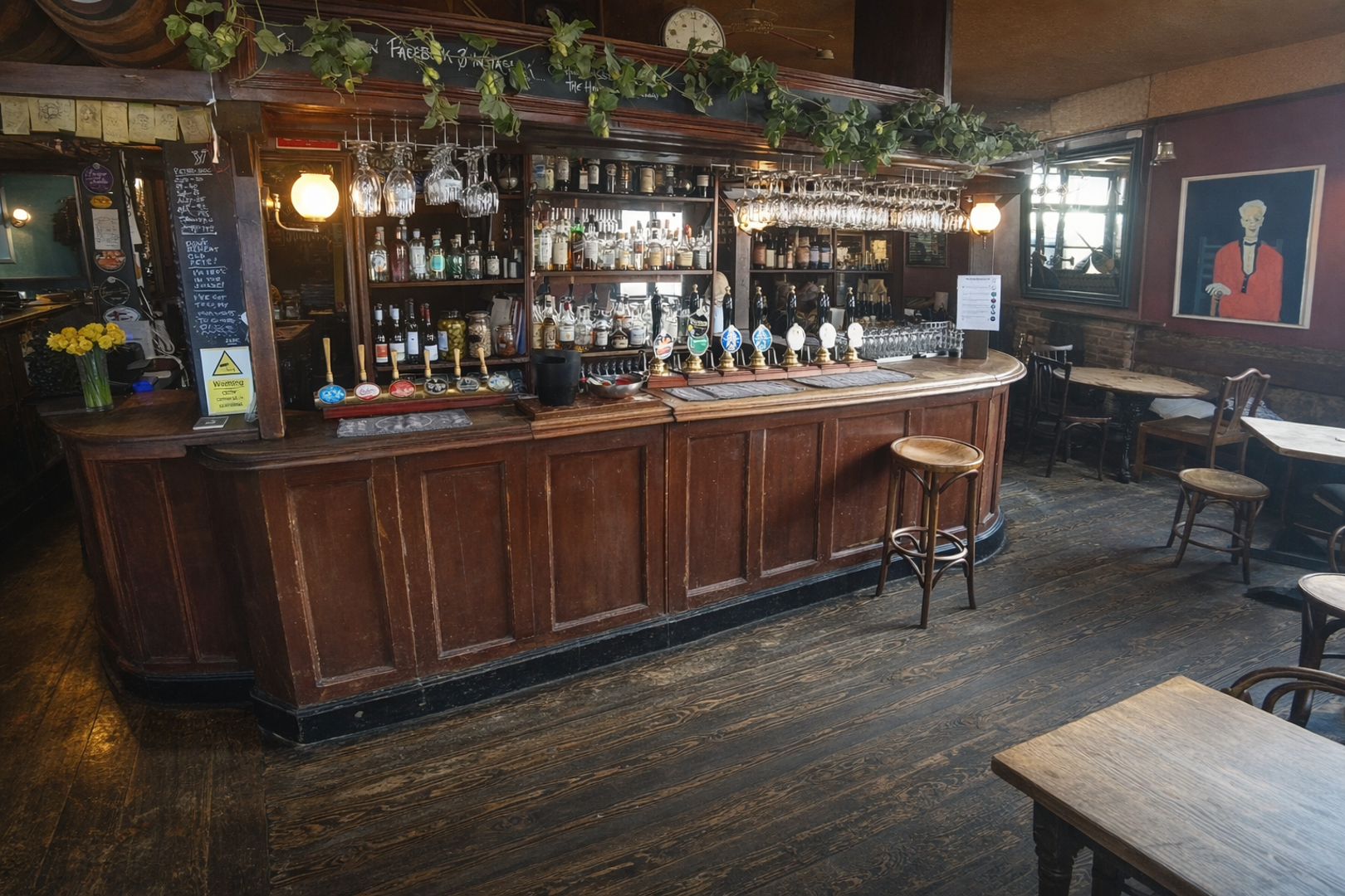 The Hour Glass Inn interior
